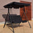 Loveseat Patio Canopy Swing Glider Hammock Cushioned Steel Frame Bench Outdoor Patio Swing Garden Furniture
