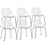 Accent Armless Plastic Dining Side Chairs Set of 6
